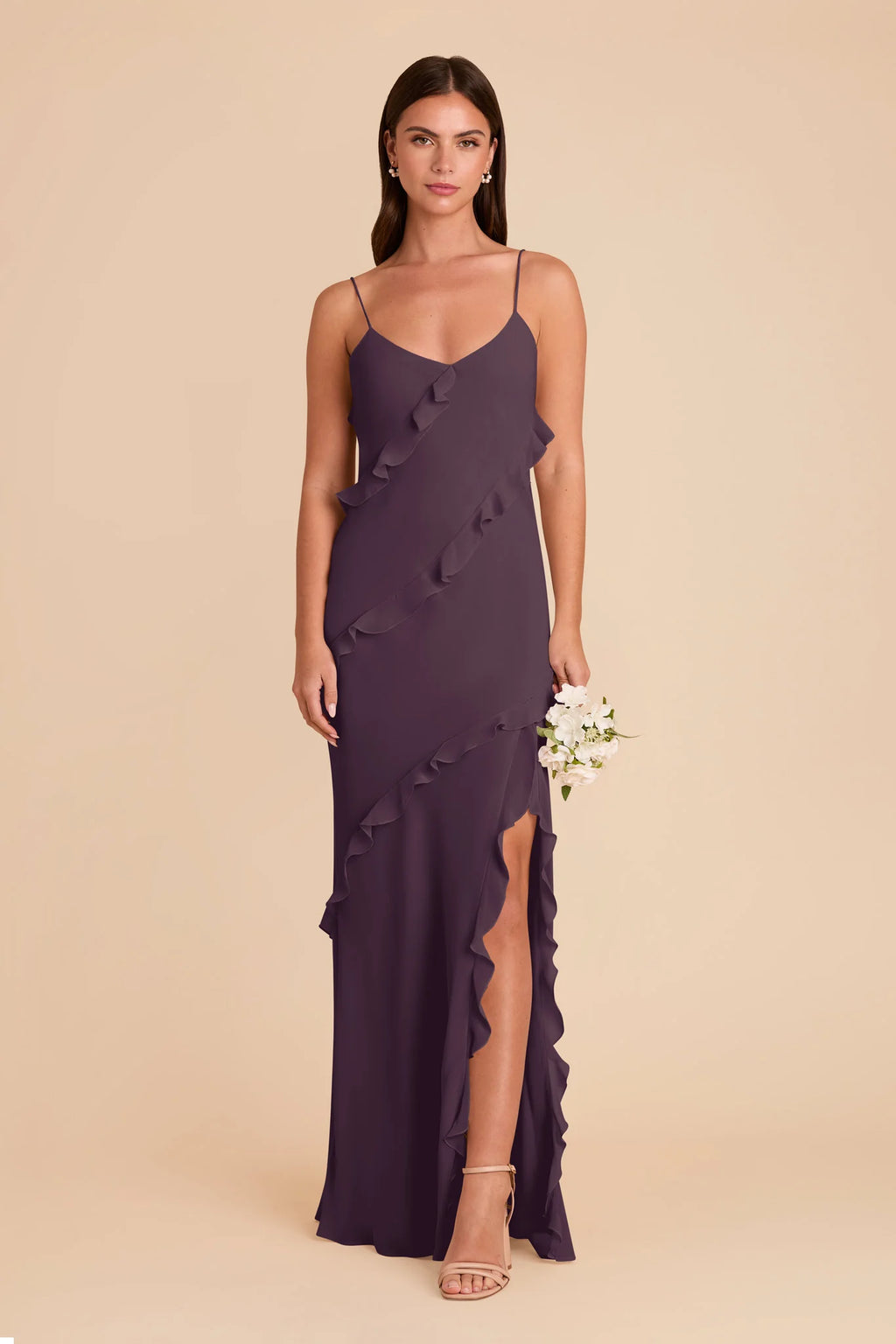 Vivienne Plum front view bridesmaid dress