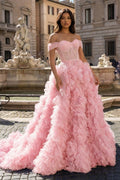 Bellamy Rose Blush front view prom dress