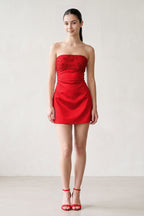 Serena Red detail 2 homecoming dress