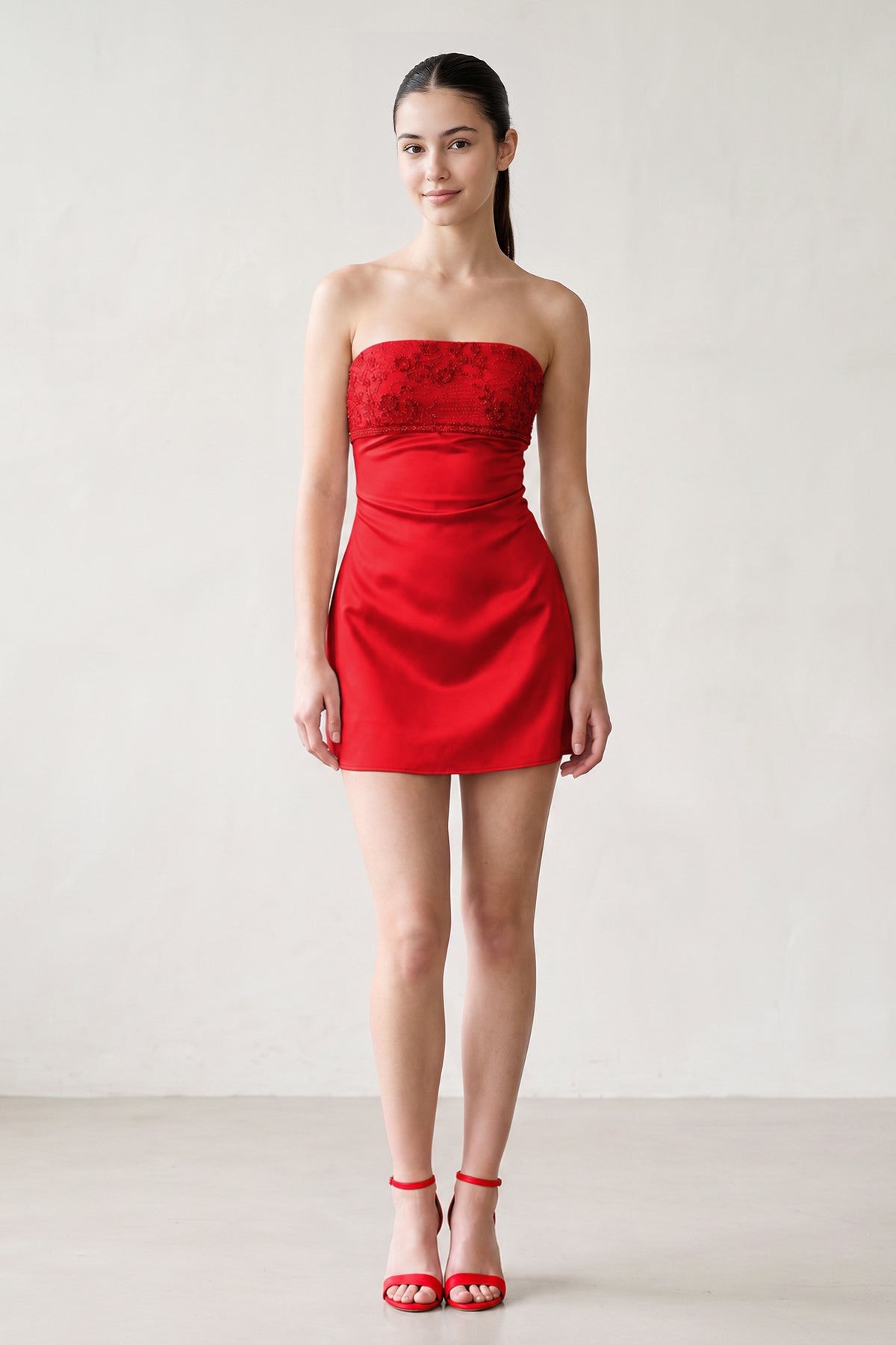 Serena Red detail 2 homecoming dress