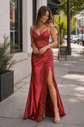 Adelise Winter Red front view prom dress