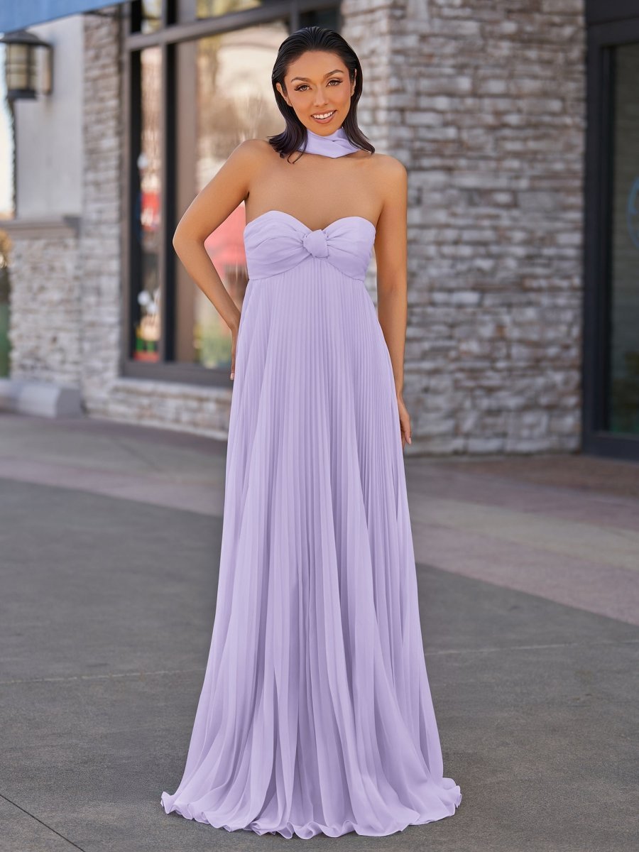 A Line Light Pink Sweetheart Chiffon Long Formal Prom Gown