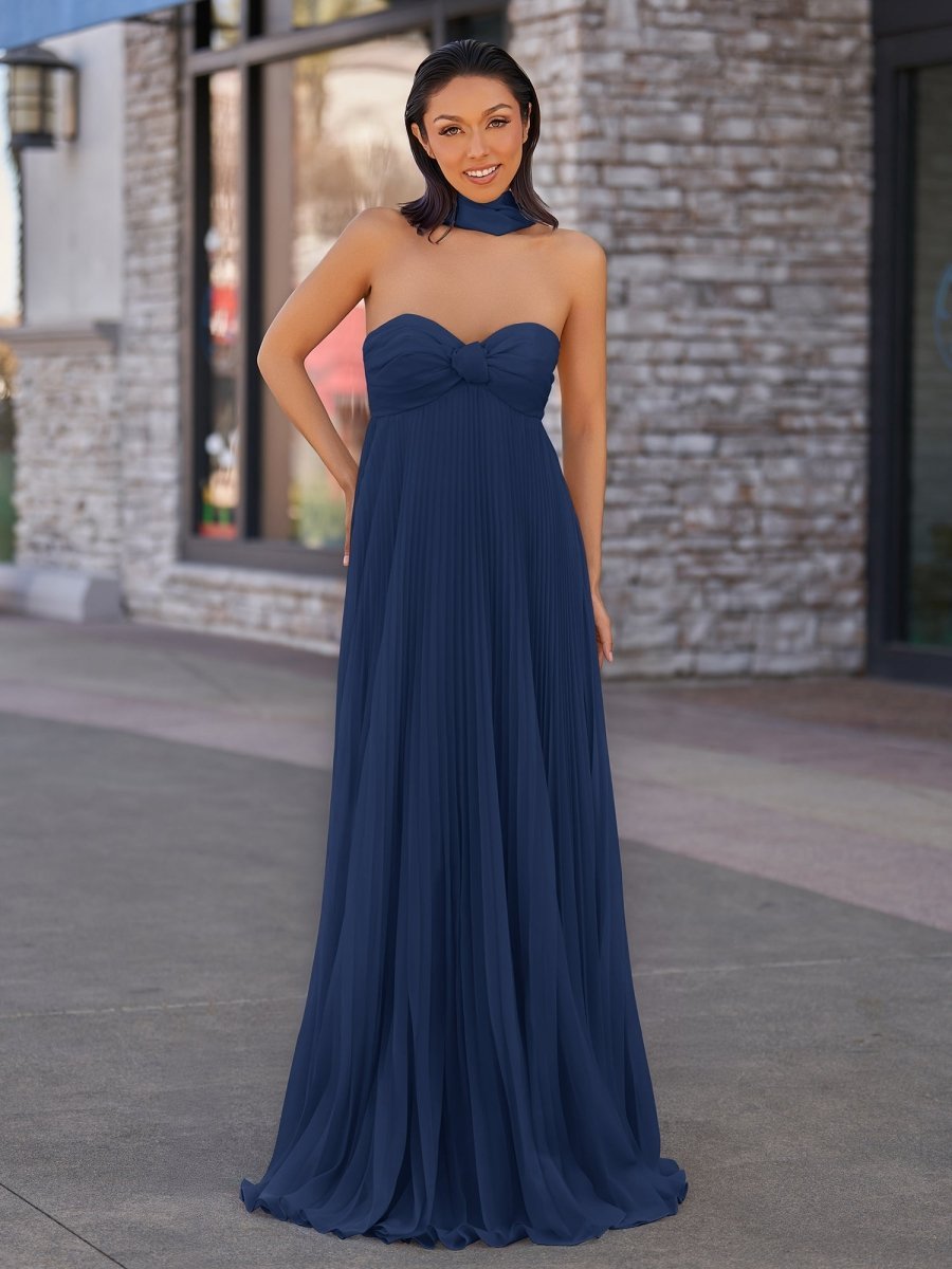A Line Light Pink Sweetheart Chiffon Long Formal Prom Gown