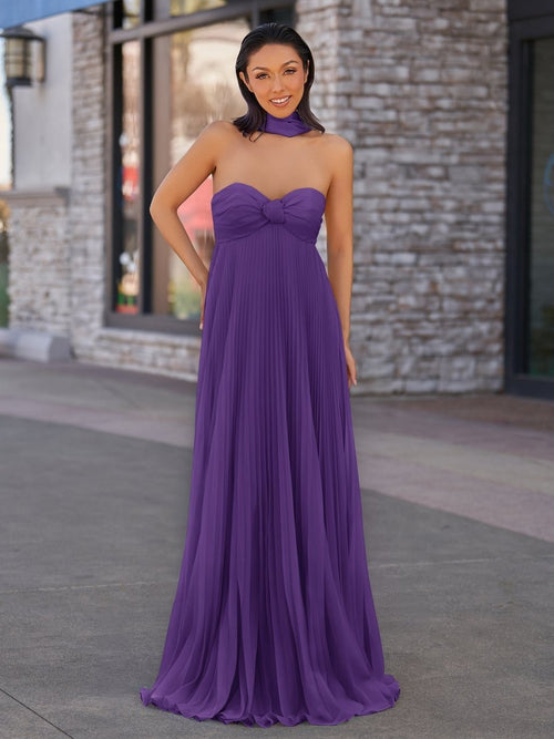 A Line Light Pink Sweetheart Chiffon Long Formal Prom Gown