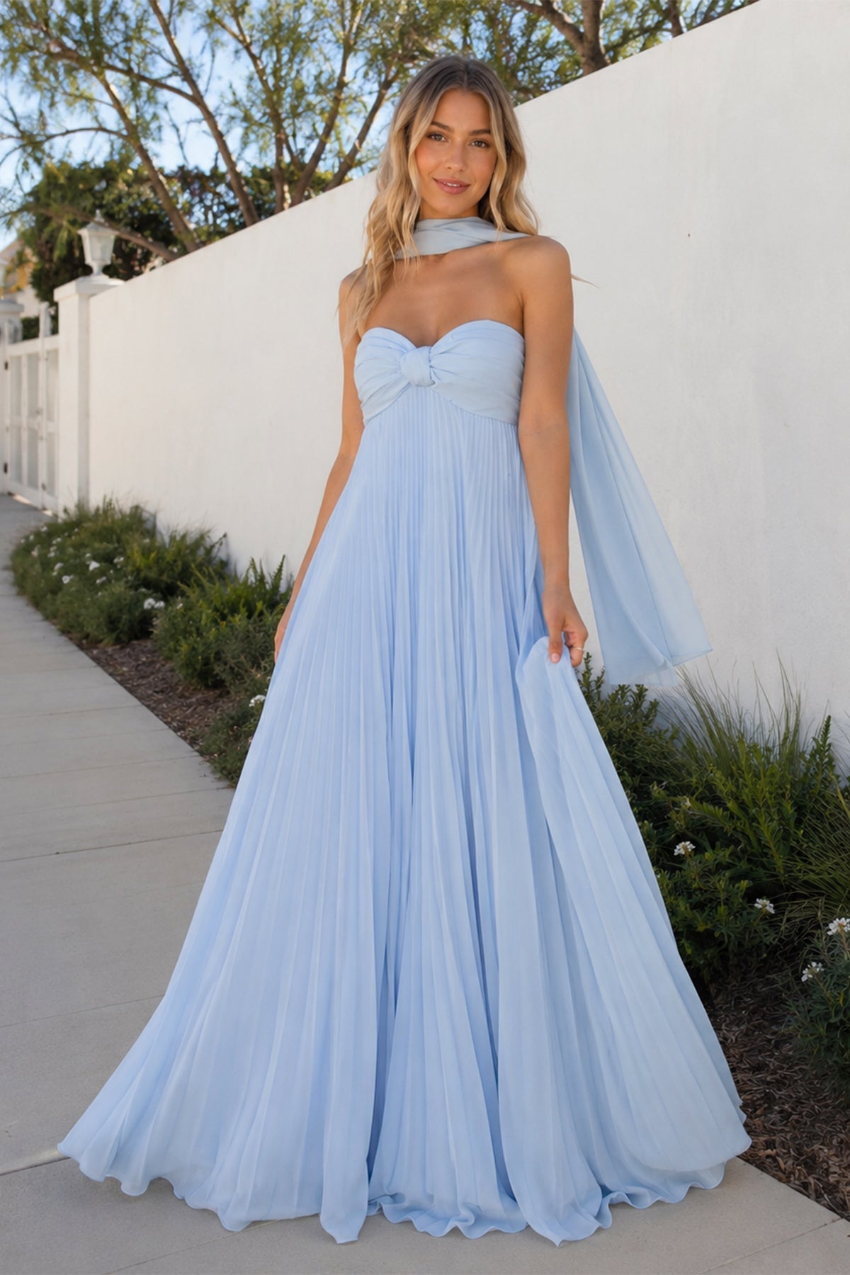 A Line Light Pink Sweetheart Chiffon Long Formal Prom Gown