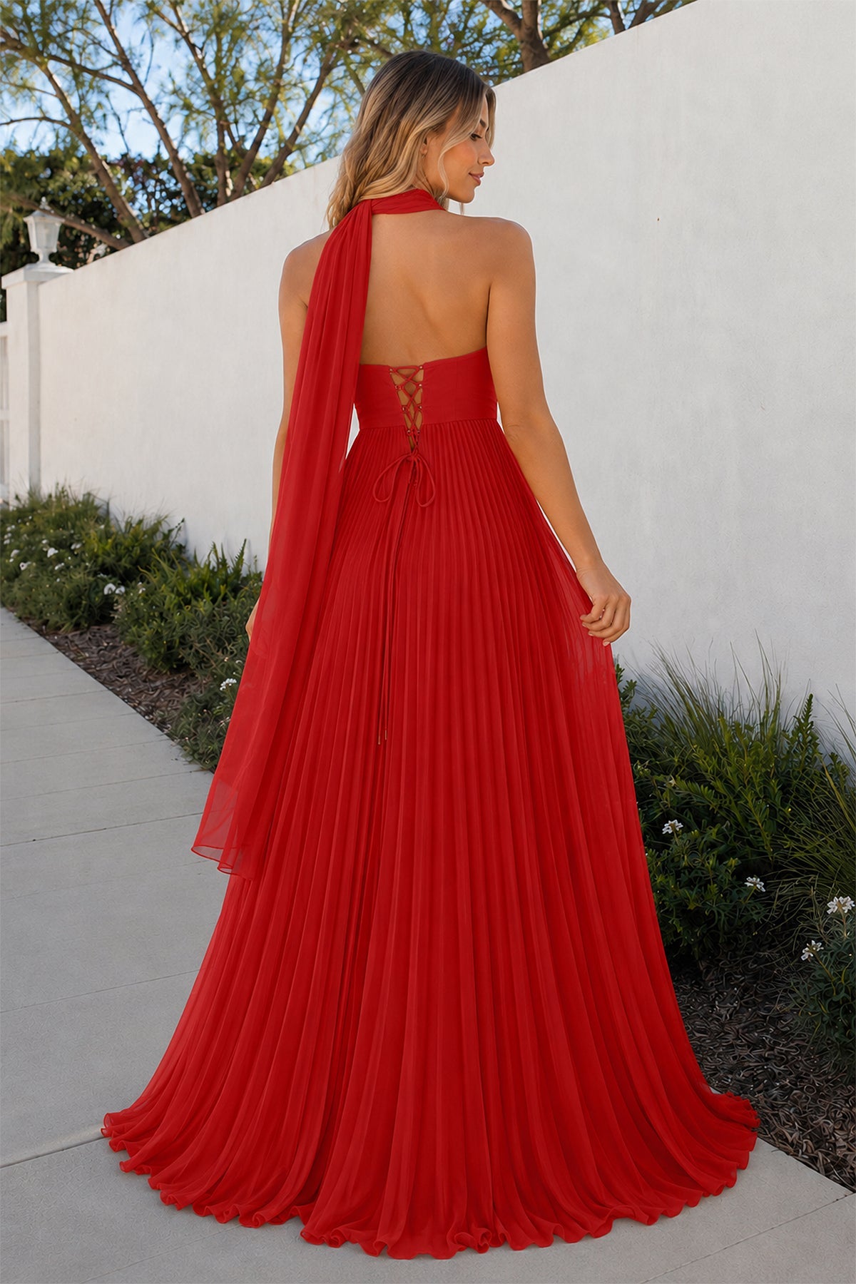A Line Light Pink Sweetheart Chiffon Long Formal Prom Gown