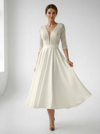 Aurelia Nell Champagne front view wedding dress