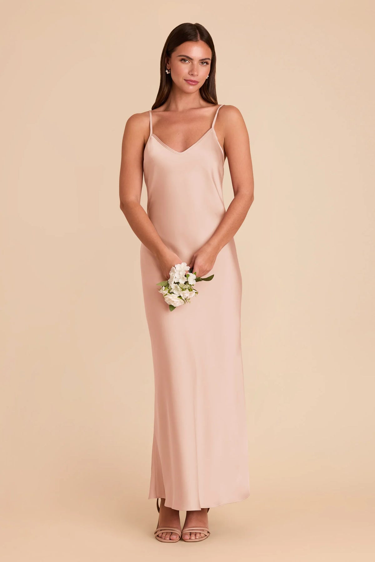 Amara Rose Gold front view bridesmaid dress