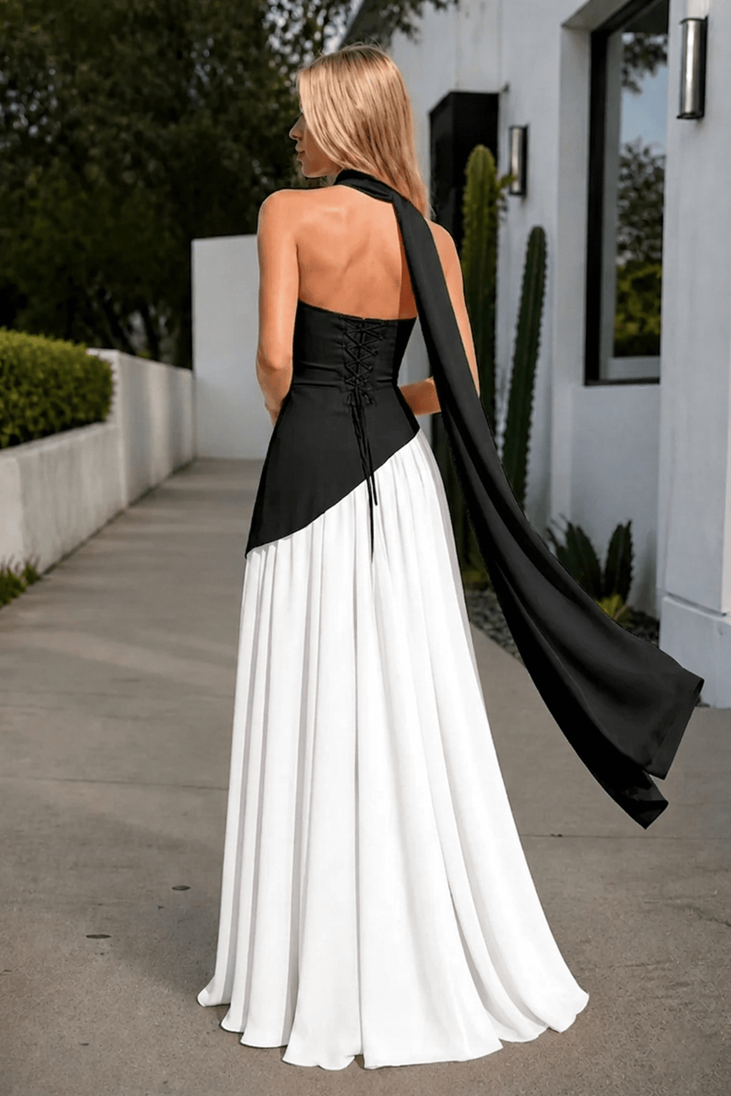 Florienne yellow detail 4 prom dress