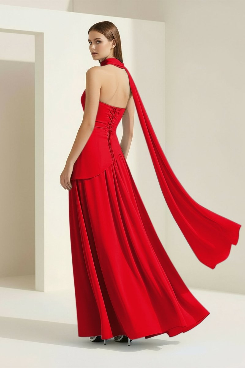 Florienne red detail 1 prom dress