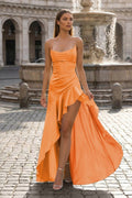Yvaine Grace Orange front view prom dress