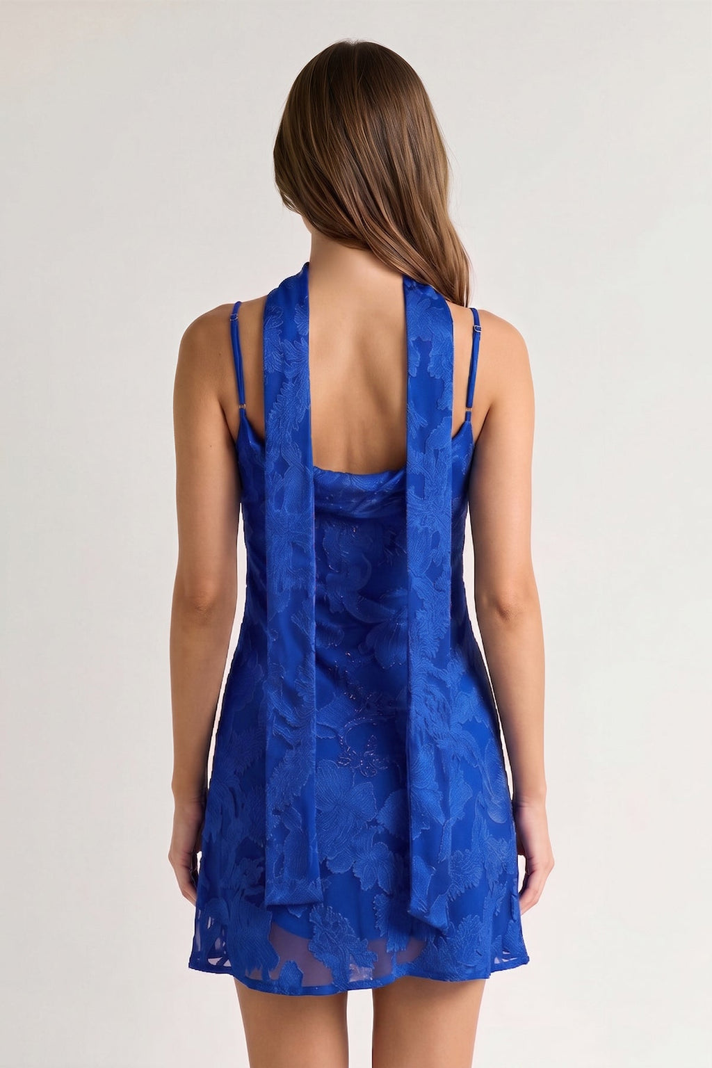 Leonora Royal Blue detail 1 homecoming dress