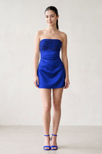 Serena Royal Blue detail 2 homecoming dress