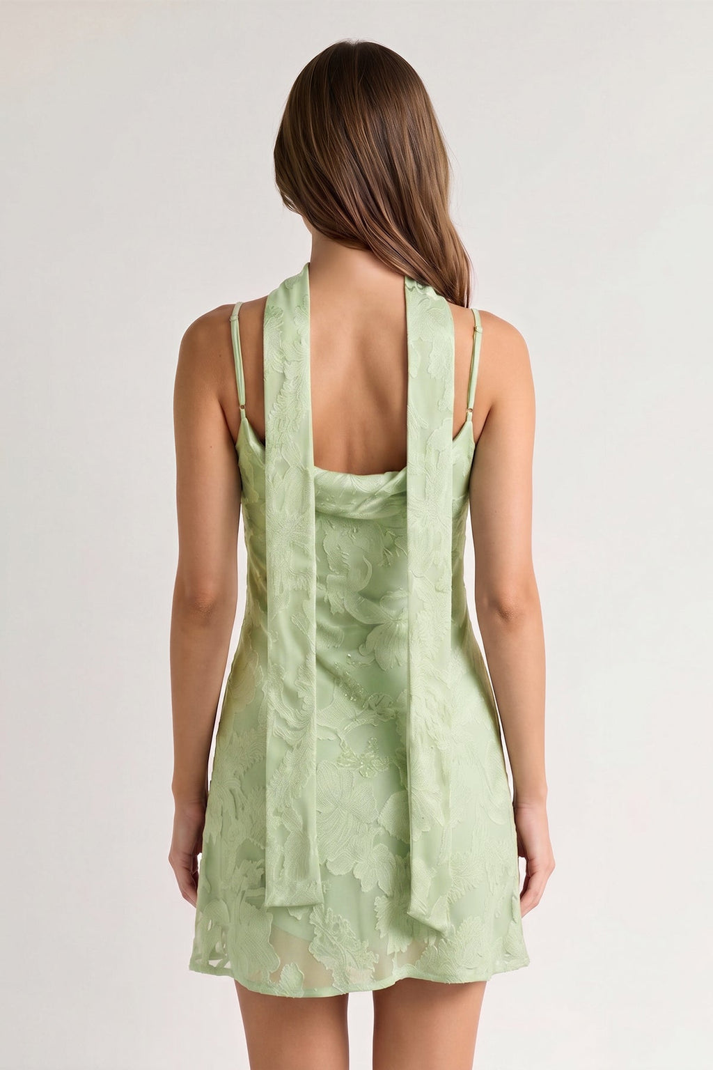 Leonora Sage Green detail 1 homecoming dress