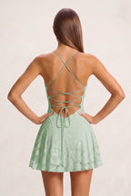 Fiorella Sage Green detail 1 homecoming dress
