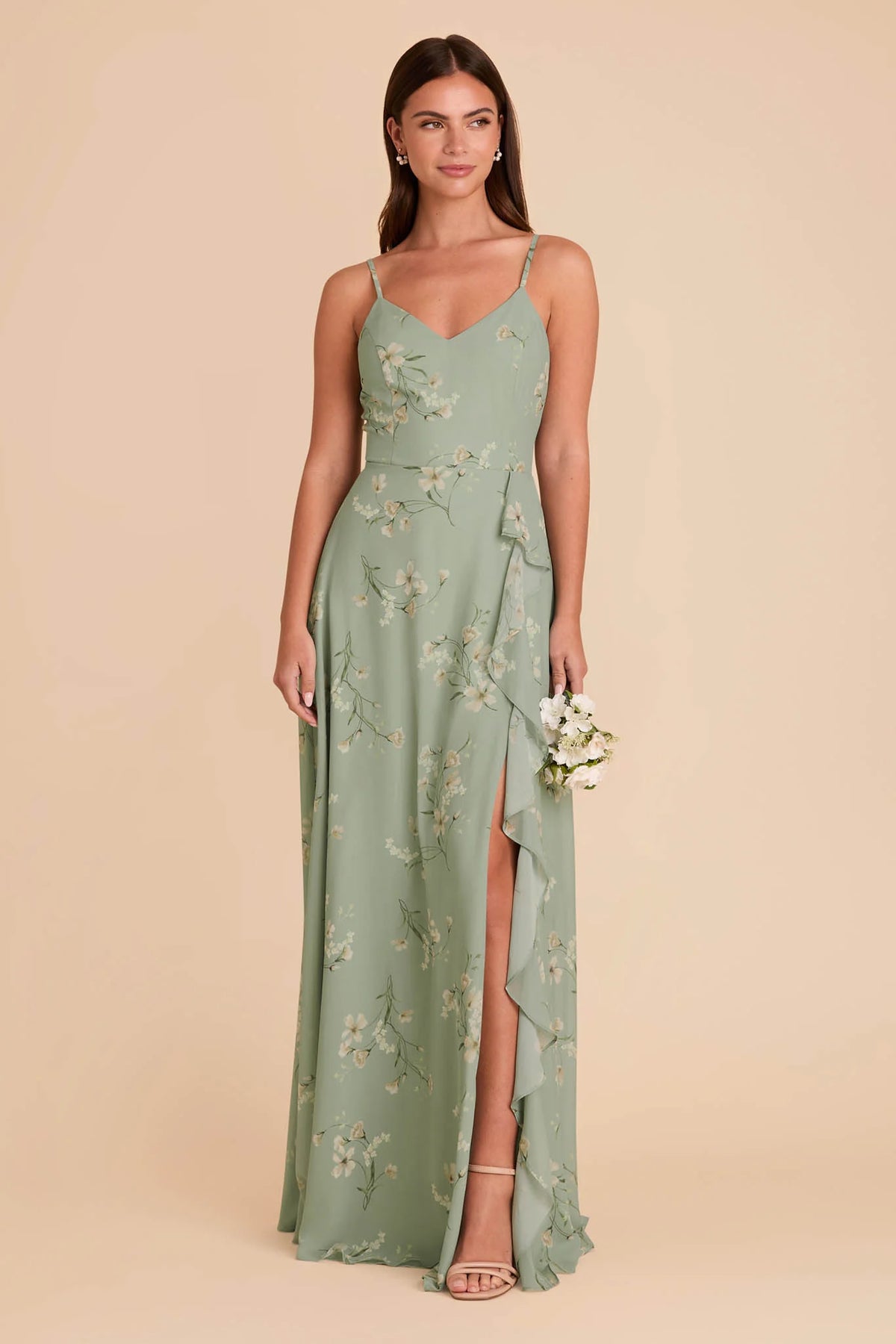 Margot Sage Le Fleur front view bridesmaid dress