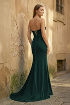 Daria Wren Peacock back view prom dress