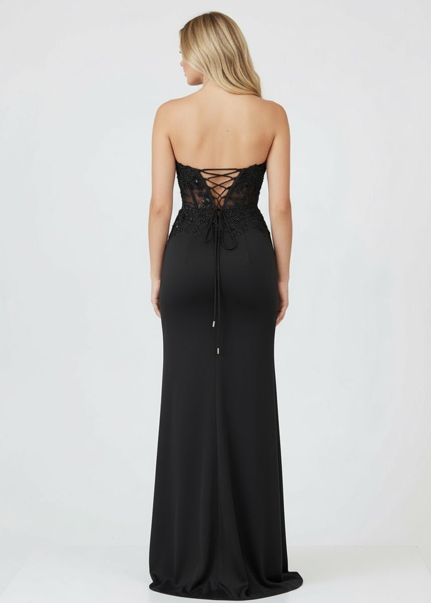 Daria Wren Black detail 2 prom dress