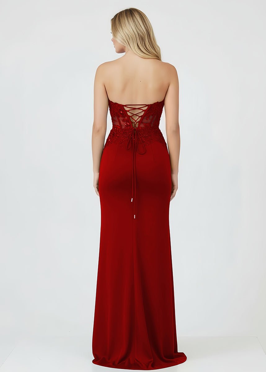 Daria Wren Burgundy detail 1 prom dress