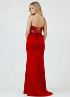 Daria Wren Red detail 1 prom dress