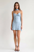 Leonora Sky Blue detail 2 homecoming dress
