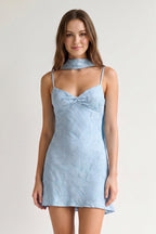 Leonora Sky Blue side view homecoming dress