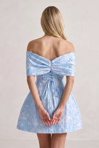 Rhoswen Sky Blue back view homecoming dress