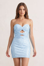 Orange Sheath Sweetheart Sequined Cut Out Short Homecoming & Cocktail Dresses
