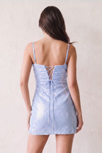 Ilaria Sky Blue back view homecoming dress