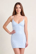 Briallen Sky Blue side view homecoming dress