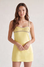 Sky Blue Spaghetti Straps Satin Sheath Homecoming Dress With Rhinestones