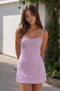 Sky Blue Spaghetti Straps Satin Sheath Homecoming Dress With Rhinestones