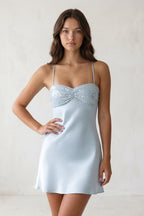 Avenna Sky Blue side view homecoming dress