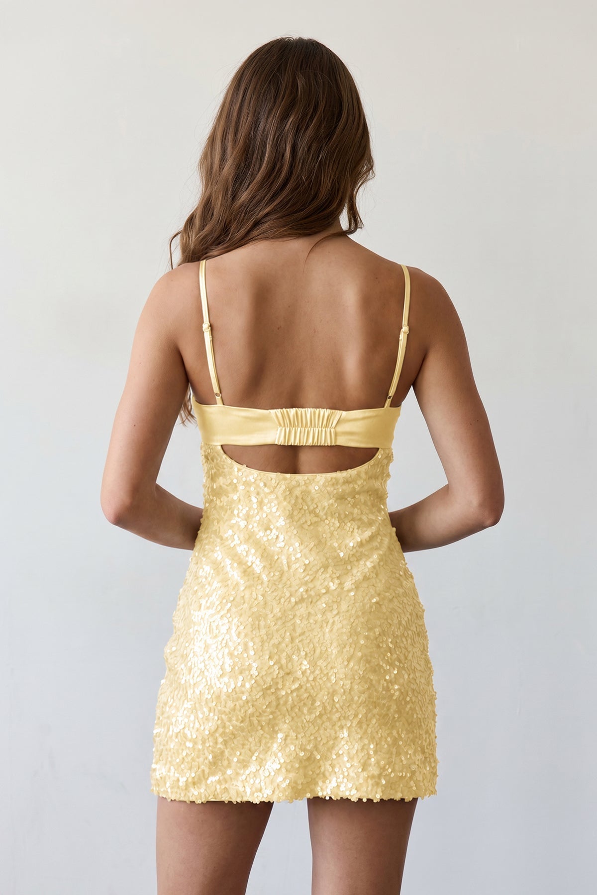 Bellina Yellow detail 1 homecoming dress