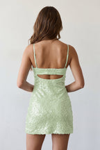 Bellina Sage Green detail 1 homecoming dress