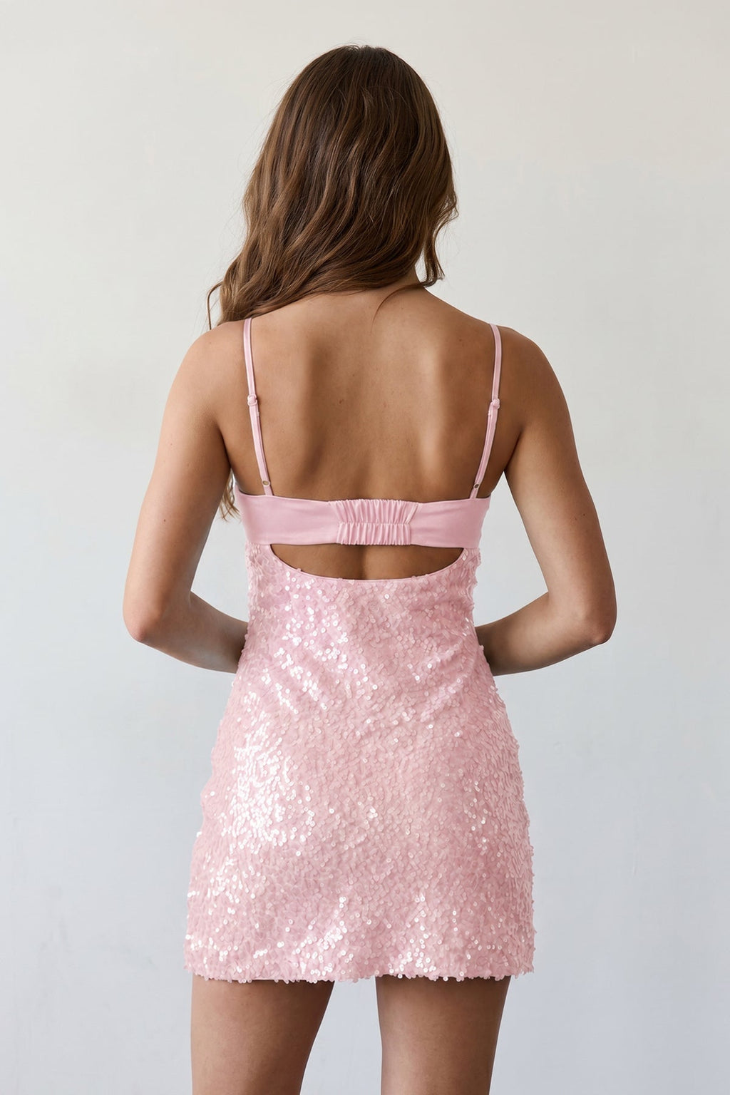 Bellina Pink detail 1 homecoming dress