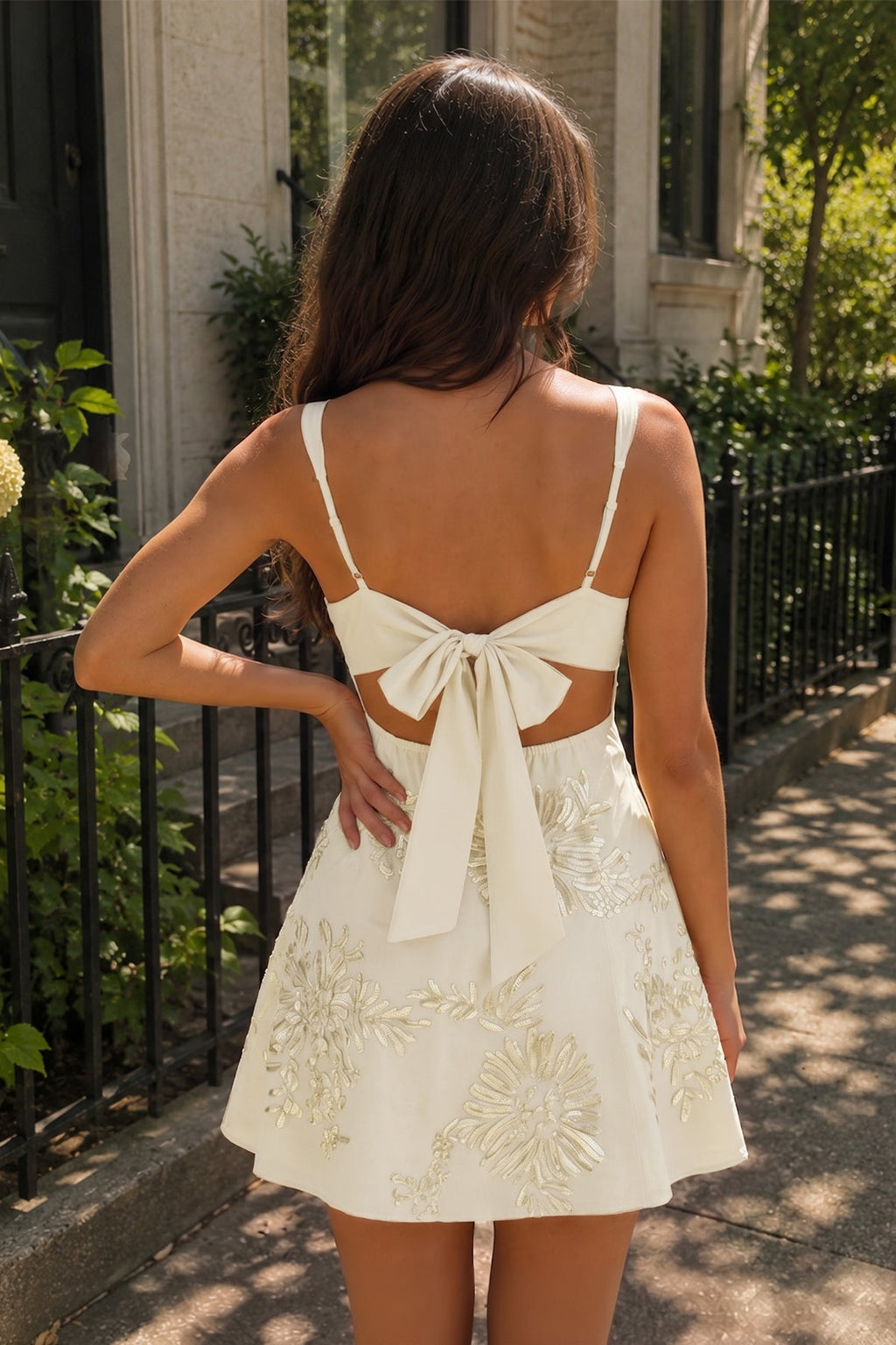 Sky Blue Square Neck Embroidered Flower Lace A-Line Homecoming Dress