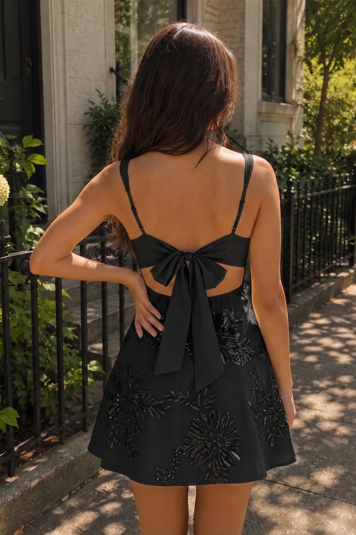 Sky Blue Square Neck Embroidered Flower Lace A-Line Homecoming Dress