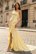 Eudora Yellow front view prom dress