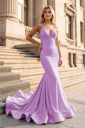 Undine Lilac front view prom dress
