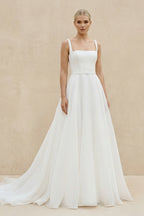 Bellamy Elise Diamond White front view wedding dress