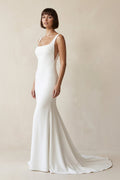 Clarisse Claire Diamond White front view wedding dress