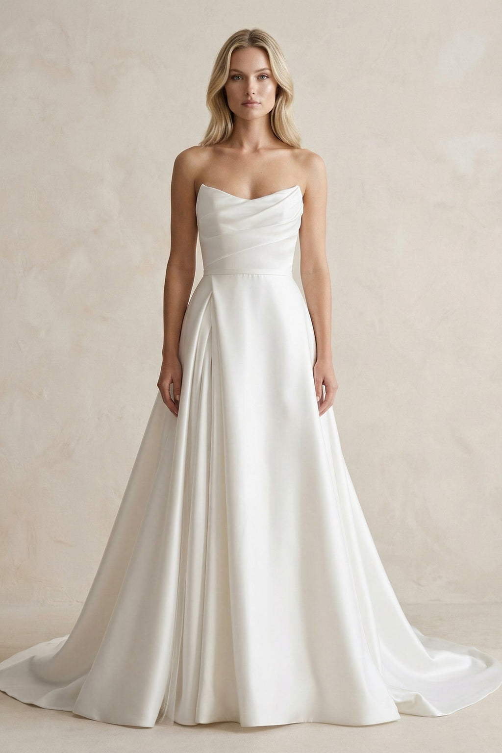 Bellamy Grace Diamond White front view wedding dress