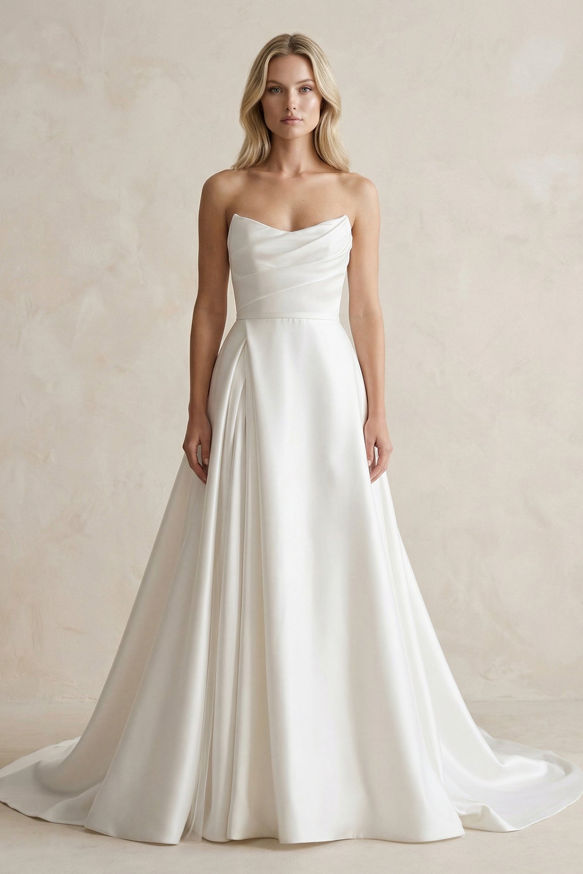 Bellamy Grace Diamond White front view wedding dress