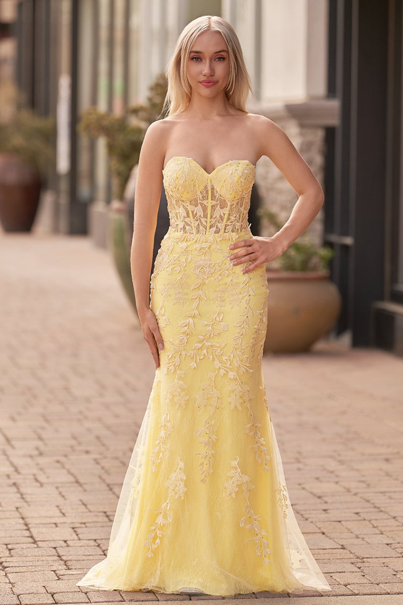 Lilac Tulle Mermaid Evening Dress with Sweetheart Neckline and Slit