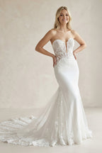 Bellamy Kate Diamond White front view wedding dress