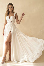 Bellamy Nell Diamond White front view wedding dress