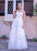 Ariadelle Lake White front view prom dress