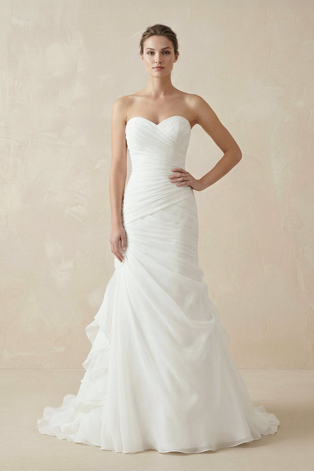 Bellamy Skye Diamond White front view wedding dress