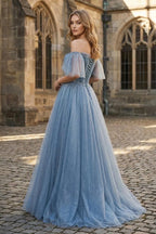 Willa Simone Royal Blue back view prom dress